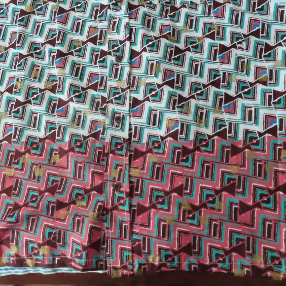 unbranded custom handmade geometric dress shirt no size (READ) - Picture 2 of 8